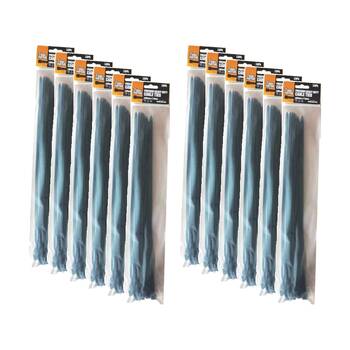 12x 15pc Tool Masters Heavy Duty Electrical Cable Ties 400 x 7.6mm Assorted