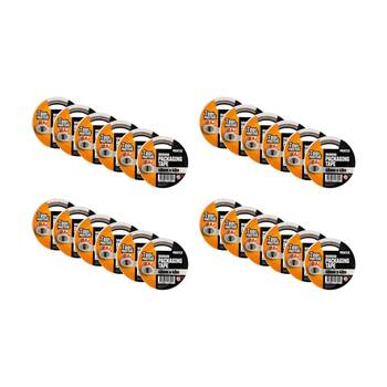 24PK Tool Masters Warning Fragile Printed Packaging Tape Roll 48mm x 40m