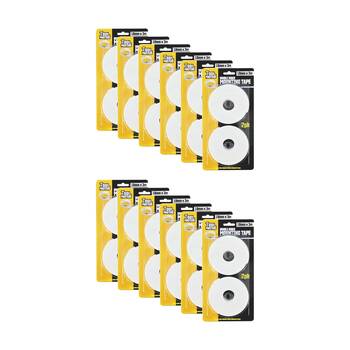 12x 2pc Tool Masters Double Sided Mounting Tape Rolls 18mm x 3m White