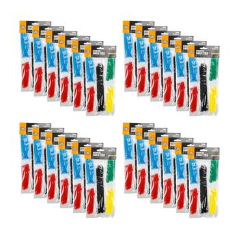 24x 250pc Tool Masters Heavy Duty Electrical Cable Ties Multi Colour
