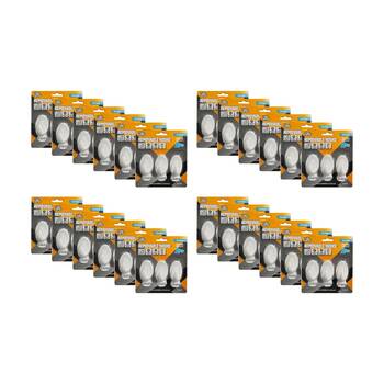 24x 3pc Tool Masters Removeable Oval Hooks Set Holds 2kg 53x33mm White