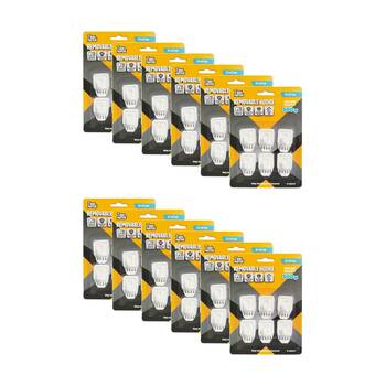 12x 6pc Tool Masters Removeable Square Hooks Set Holds 500g 27x27mm White