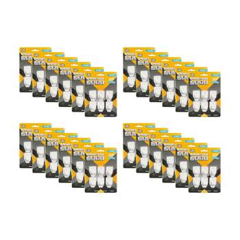 24x 6pc Tool Masters Removeable Square Hooks Set Holds 500g 27x27mm White