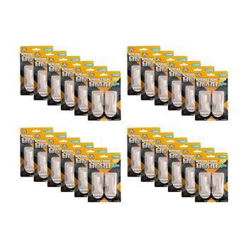 24x 2pc Tool Masters Removeable Rectangluar Hooks Set Holds 3kg 74x40mm White