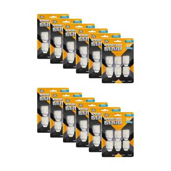 12x 6pc Tool Masters Removeable Square Hooks Set Holds 500g 27x27mm Clear