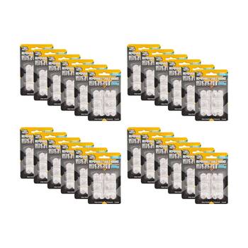 24x 6pc Tool Masters Removeable Cable Hooks Set Holds 500g 27x21mm Clear