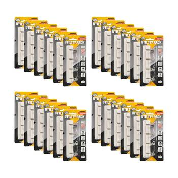 24x 4pc Tool Masters Key Rack Wall Mount Swivel Hooks Set 1.5kg Max 14cm White