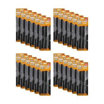 24PK Tool Masters Hook & Loop Reusable Strip Fastening Tape Set 19mmx1.2m Assrtd