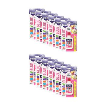 12PK GlueFix Quick-Drying Non-Toxic Hobby Glue Bottle 80ml