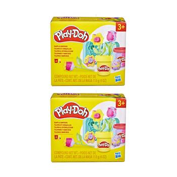 2PK Playdoh Lil Flowers Modeling Compound Kids Play Toy Multicolour Assorted