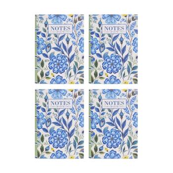 4PK LVD Textured Cover Notebook Journal W/ Medium Morris 21.5x15x2cm