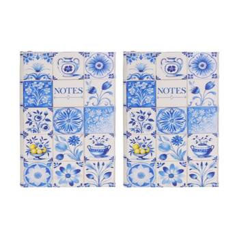 2PK LVD Textured Cover Notebook Journal W/ Medium Moroc 21.5x15x2cm