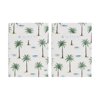 2PK LVD Textured Cover Notebook Journal W/ Large Palms 29x21.5x2cm