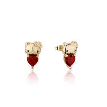 Couture Kingdom Hello Kitty January Stud Earrings Gold Plated Brass 5y+