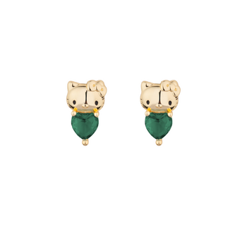Couture Kingdom Hello Kitty May Stud Earrings Gold Plated Brass 5y+