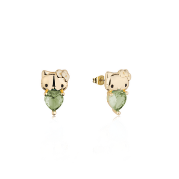 Couture Kingdom Hello Kitty August Stud Earrings Gold Plated Brass 5y+