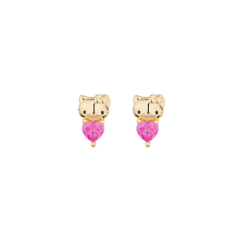 Couture Kingdom Hello Kitty October Stud Earrings Gold Plated Brass 5y+