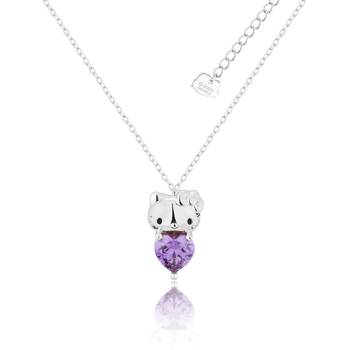 Couture Kingdom Hello Kitty February Necklace Silver White Gold Plated 5y+