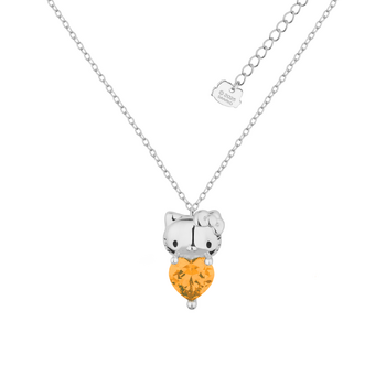 Couture Kingdom Hello Kitty November Necklace Silver White Gold Plated 5y+