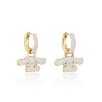 Couture Kingdom Cinnamoroll Enamel Mini Hoop Earrings Gold Plated Brass