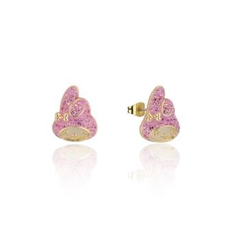 Couture Kingdom My Melody Crystal Stud Earrings Gold Plated Brass 5y+