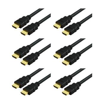 6PK Comsol Male-to-Male High Speed HDMI 4K 1080p Support Cable With Ethernet 2m