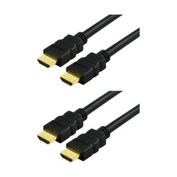2PK Comsol Male-to-Male High Speed HDMI 4K 1080p Support Cable With Ethernet 5m