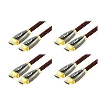 4PK Comsol Male-to-Male Premium High Speed HDMI 4K 1080p Cable With Ethernet 1m