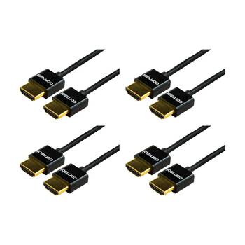 4PK Comsol Super Slim High Speed HDMI Cable W/ Ethernet Male-Male 1M Black