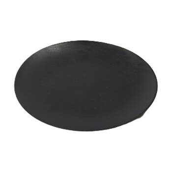 12x 10pc Partyware Deluxe Reusable Snack Plates Set 180mm Black