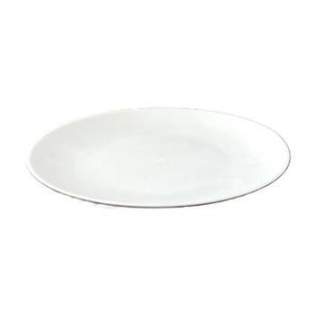 12x 10pc Partyware Deluxe Reusable Snack Plates Set 180mm White