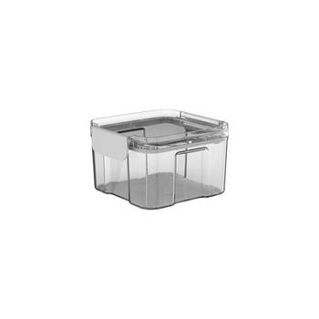 12x Partyware Plastic Square Modular Canister Storage Container 460ml Clear