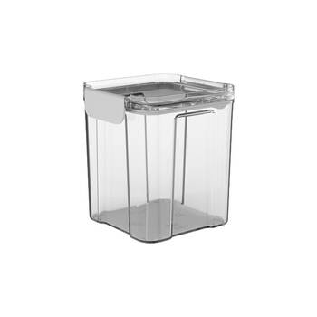 8x Partyware Plastic Square Modular Canister Storage Container 920ml Clear