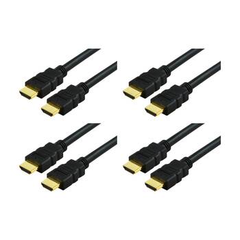 4PK Comsol HDMI Lead With Ethernet 0.5M HDMI2.0 Round Hdmi 2.0 Cable
