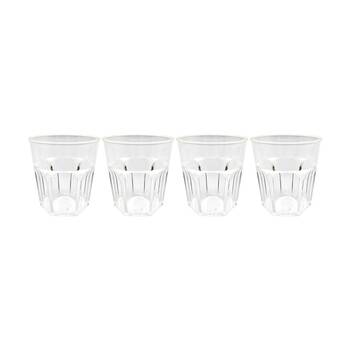 6x 4pc Partyware Reusable Drinking Tumbler Cup Set 270ml Clear