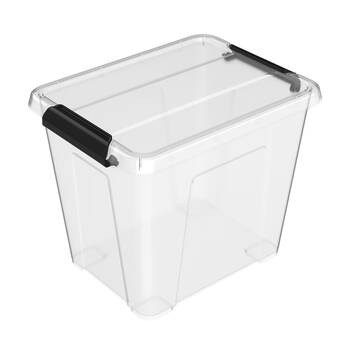 12x Partyware Durable Plastic Storage Tub Organiser Container 3L Clear