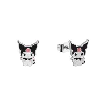 Couture Kingdom Kuromi Body Stud Earrings Silver Stainless Steel Enamel 5y+