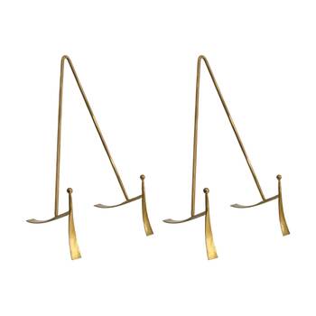 2PK LVD Large Handcrafted Metal Brass Plate Stand Accessory 26cmx14cmx3cm