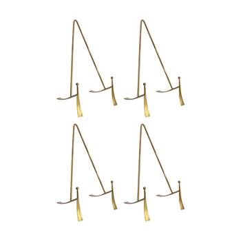 4PK LVD Large Handcrafted Metal Brass Plate Stand Accessory 26cmx14cmx3cm