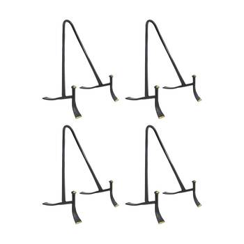 4PK LVD Medium Handcrafted Black Metal Plate Stand Accessory 19x11.75x11.5cm