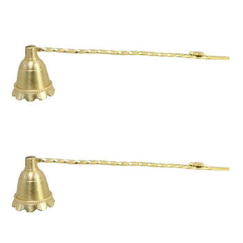 2PK LVD Bee Gold/Brass Vintage Candle Snuffer Home Decoration 29x3.5