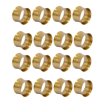 16PK LVD Decorative Metal Napkin Ring Home Kitchen Table Decor Gold 5x5x3cm