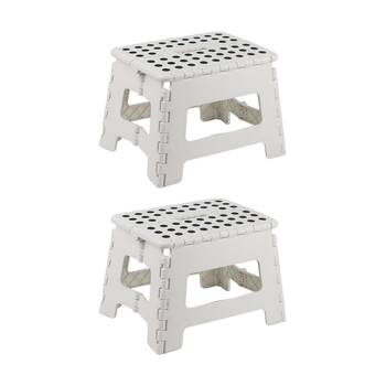 2PK Braz Foldable Step Stool Accessory 28x21x22cm Multi Colour Assorted