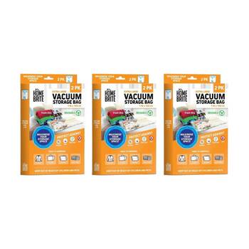 3x 2pc Braz Reusable Vacuum Sealed Clothes Storage Bags XL 110x100cm