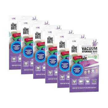 6PK Braz Reusable Vacuum Sealed Clothes Storage Bag 60x80cm Scented Assorted