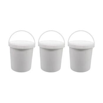 3PK Braz 16L Painters Bucket w/ Handle Painting Supply 29x32cm White