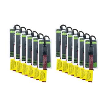 12PK Hulk 4X4 Heavy Duty Fat Bungee Strap Secure Red 19mmx60cm