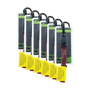 6PK Hulk 4X4 Heavy Duty Fat Bungee Strap Secure Red 19mmx60cm