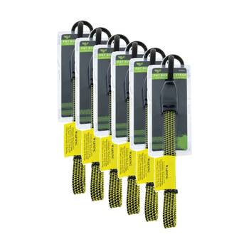6PK Hulk 4X4 Heavy Duty Fat Bungee Strap Secure Yellow 19mmx100cm
