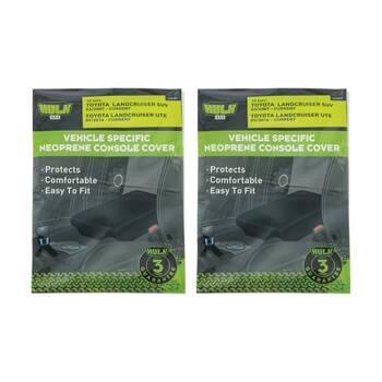 2PK Hulk 4X4 Neoprene Console Cover Suits Toyota Landcruiser 70 Series